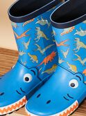 Blue rain boots with dinosaur print FEPLUIAGE / 23N10PG11D0C208