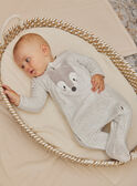 Light gray velvet romper GOULAM / 23H0NGL1GREJ920