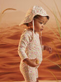 Ecru UV-protection hat with floral print KITEVA / 24E4BFG1CHA001
