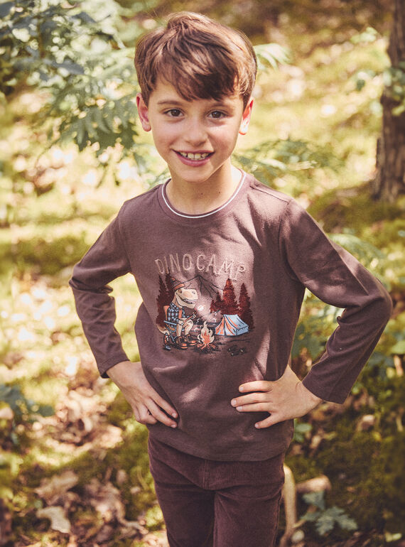 Brown TEE SHIRT LS NLEDINAGE / 25H3PGT1TML816