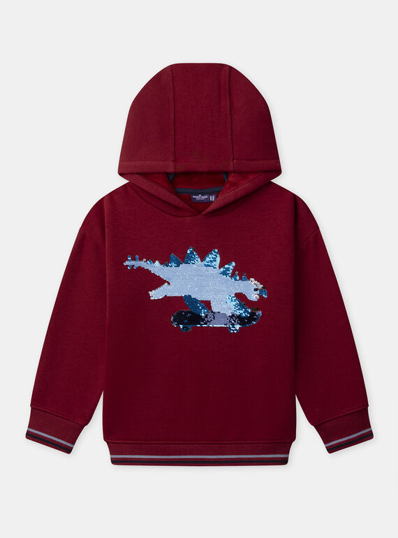 Dark red SWEAT SHIRT NMESKAGE / 25H3PGI1SWE504