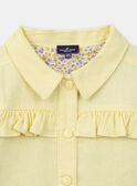 Yellow jacket with a ruffle KOVEZETTE / 24E2PFD2VESB104