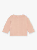 Antique pink vest in moss stitch GONNIE / 23H0CFB1CAR303