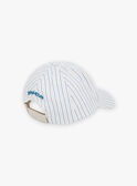 Beige and blue striped print cap FRECASAGE / 23E4PGI2CHA000