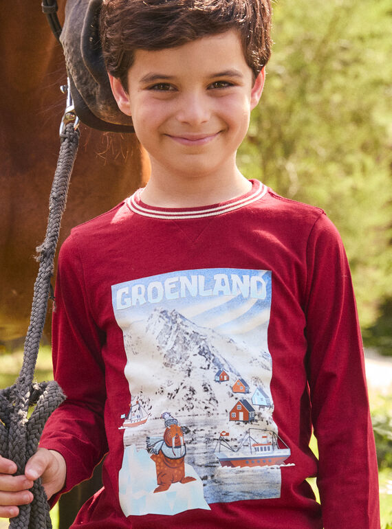 Burgundy TEE SHIRT LS LARENAGE / 24H3PGR2TML501