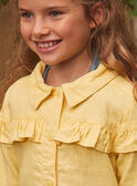 Yellow jacket with a ruffle KOVEZETTE / 24E2PFD2VESB104