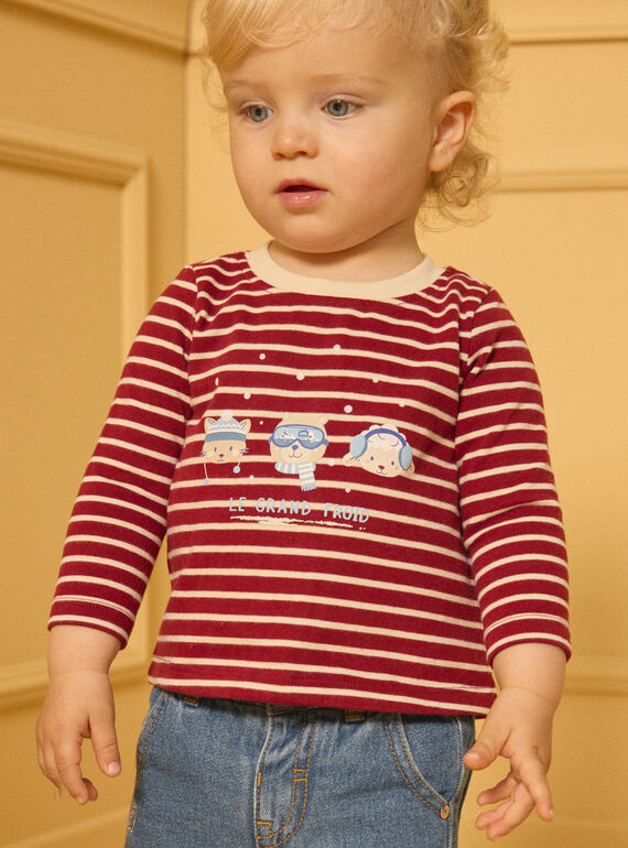 Burgundy TEE SHIRT LS LASAMUEL / 24H1BGR1TML501