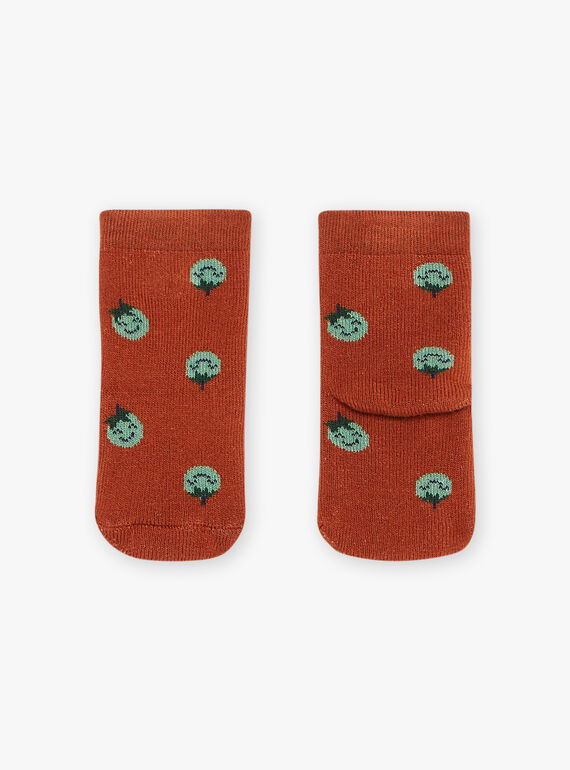 Tomato brick red loop socks FACOCO / 23E4BGB2SOQ506