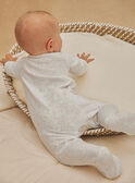 Light gray velvet romper GOULAM / 23H0NGL1GREJ920