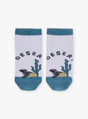 Low socks lilac and blue duck with desert jacquard pattern FLANAGE / 23E4PGO1SOBH700