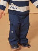 Navy blue comfort pants with cargo pockets LADAMIEN / 24H1BGJ1PANC230