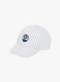 Beige and blue striped print cap FRECASAGE / 23E4PGI2CHA000