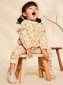 Off white fleece jogging suit with floral print FABRITA / 23E1BF81JGB001