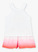 Ecru and red cotton 2-piece set KUEMIETTE / 24E2PFH2ENS001