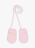 Pink knitted mittens FIMACHA / 23E4BF51GAN030