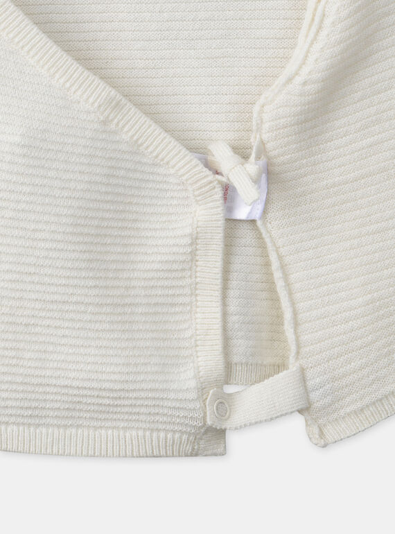 Off white KNITTED BABY CARDIGAN MOZES / 25E0NM11BTR001