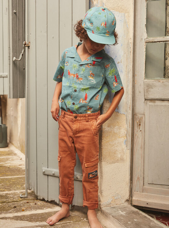 Blue cap with neat prints KROTETAGE / 24E4PGE1CHAC200