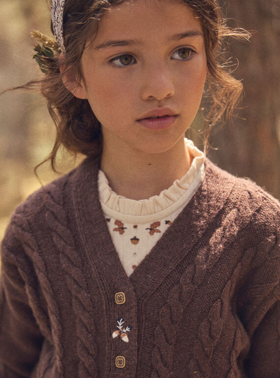 Brown CARDIGAN NLECARETTE / 25H2PFT1CAR816