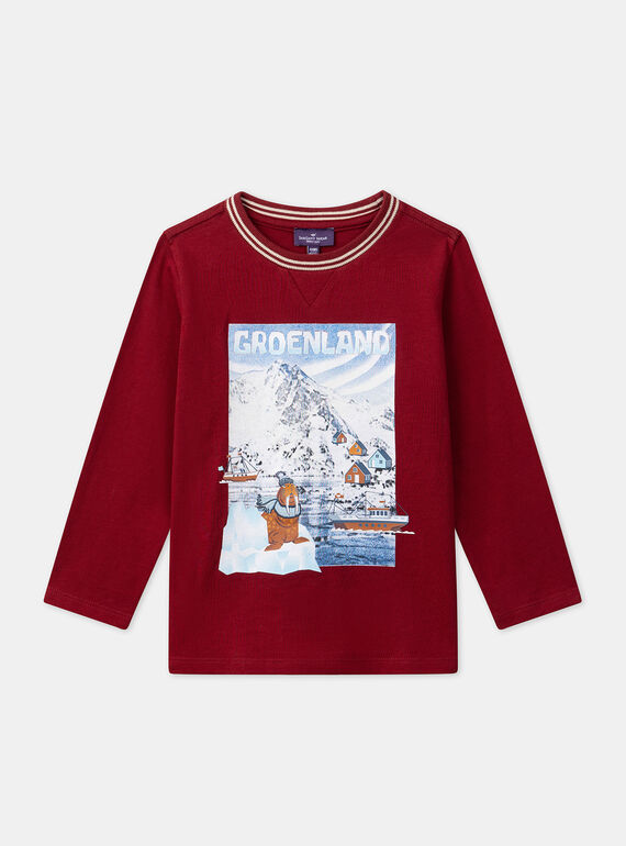 Burgundy TEE SHIRT LS LARENAGE / 24H3PGR2TML501