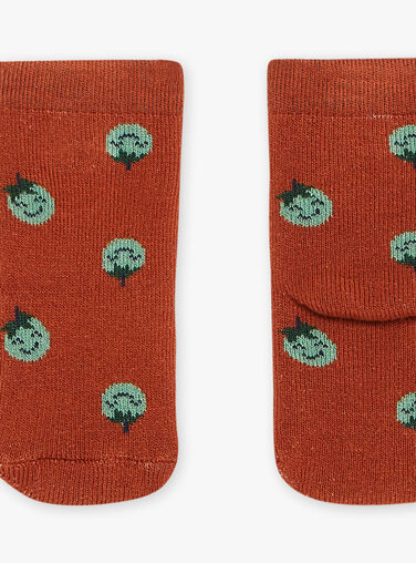 Tomato brick red loop socks FACOCO / 23E4BGB2SOQ506