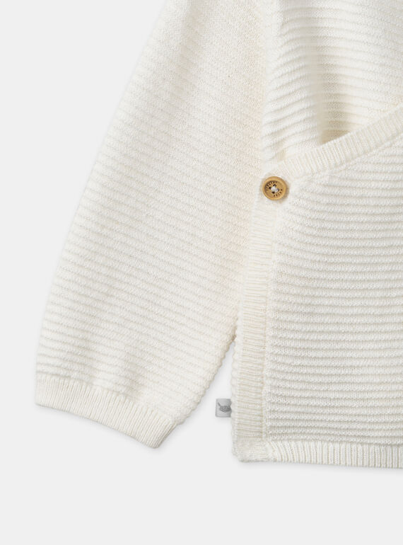 Off white KNITTED BABY CARDIGAN MOZES / 25E0NM11BTR001