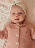 Antique pink vest in moss stitch GONNIE / 23H0CFB1CAR303