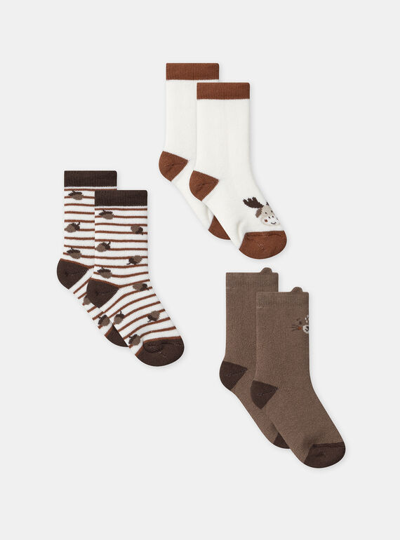 Brown SOCKS SETx3 NAMARIO / 25H4BGT1LC3I820