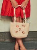 Embroidered straw bag KROSAKETTE / 24E4PFE1BESI817