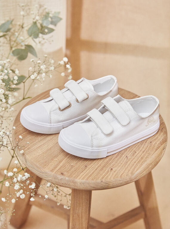 White trainers with hook-and-loop fastening KUAMAGE / 24N10PG21D16000