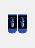 Blue socks with jacquard motif and jersey shark animation KLOCHAGE / 24E4PGS1SOQC234