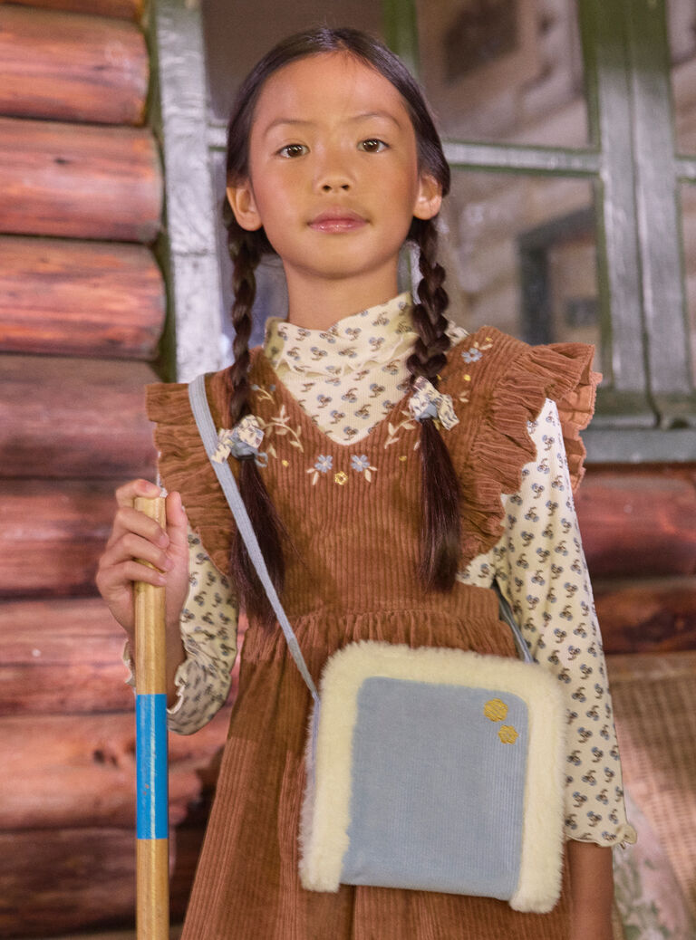 Greyish blue BAG AND POUCH LAREINETTE / 24H4PFS1BES205