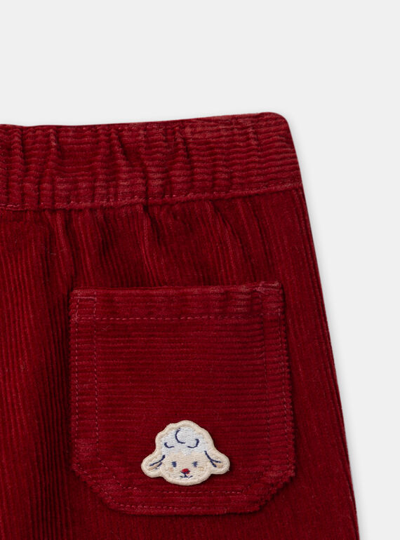 Burgundy PANTS LASAM / 24H1BGR1PAN501