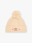 Beige pompom hat KRABONETTE / 24E4PF81BON080