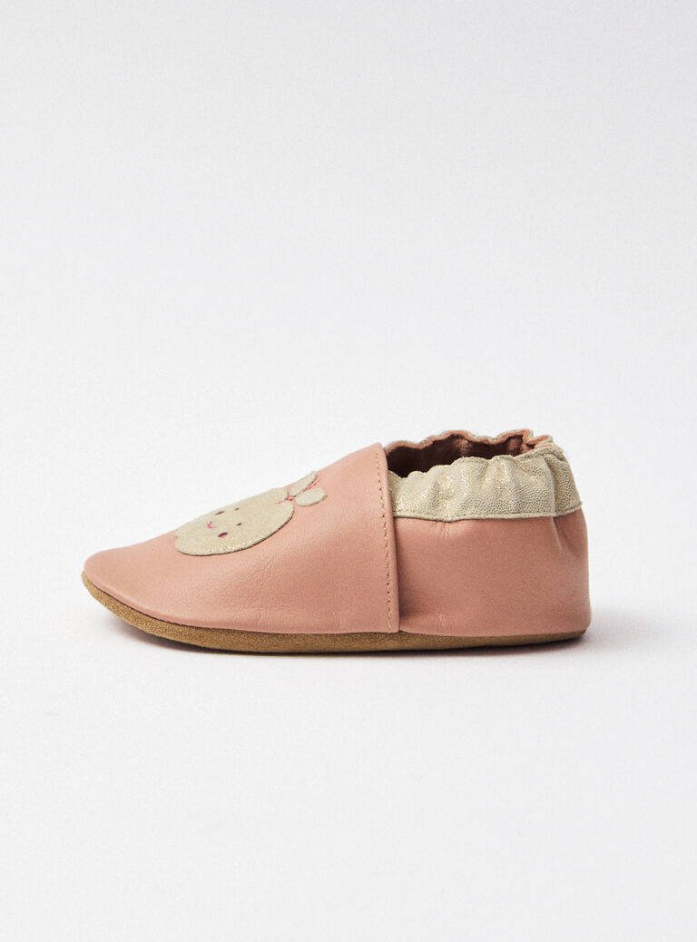 Rose wood Leather slipper NAGAIA / 25F10BF31CHC312