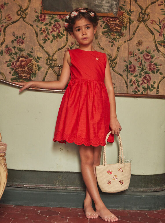 Embroidered straw bag KROSAKETTE / 24E4PFE1BESI817