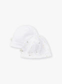 White NEWBORN BEANY KORS / 24E0AM11BNA000