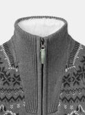Grey KIDS CARDIGAN LADJACAGE / 24H3PGQ2GILJ922