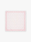 Pale pink floral cotton voile scarf FRAFOLETTE / 23E4PF51ECHD319