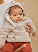 Beige knit hooded jacket GOERY / 23H0CML1VESI812