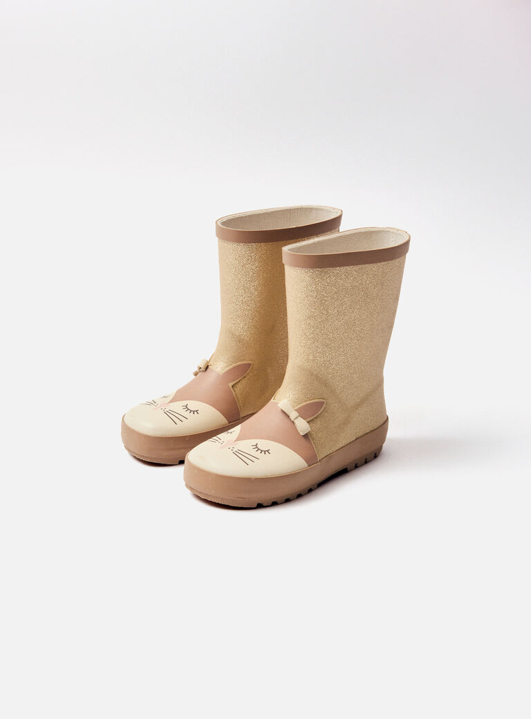 Gold RAIN BOOTS NLOBOETTE / 25F10PF22D0C954