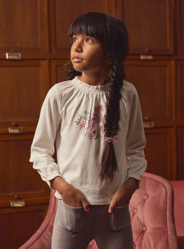 Off white TEE SHIRT LS LADISHETTE / 24H2PFQ1TML001