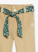 Beige twill pants GACERISE / 23H1BF81PAN626