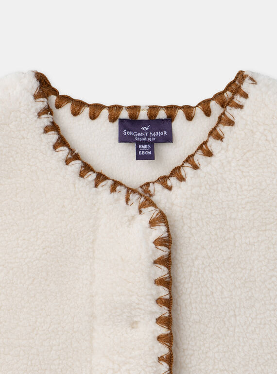 Ivory CARDIGAN WHITHOUT SLEEVES NALAURINE / 25H1BFT2CSM005