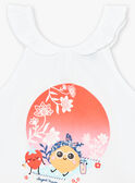 Ecru and red cotton 2-piece set KUEMIETTE / 24E2PFH2ENS001