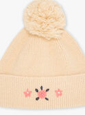 Beige pompom hat KRABONETTE / 24E4PF81BON080