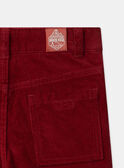 Burgundy PANTS LAROVAGE / 24H3PGR2PAN501