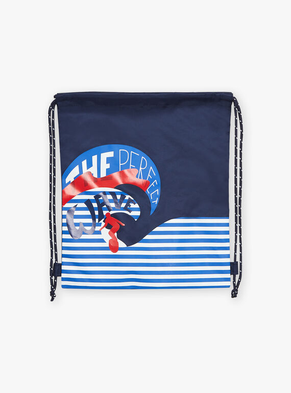 Blue and white striped backpack FRYSACAGE / 23E4PGL1BES070