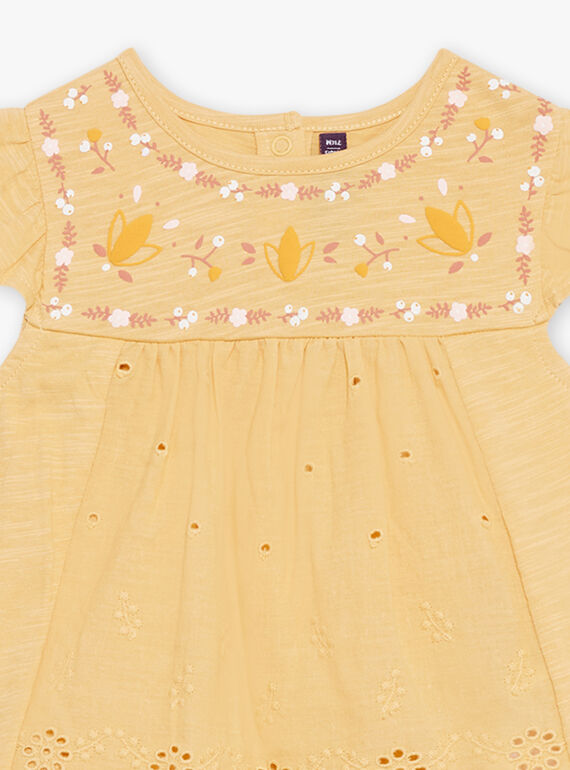 Wheat T-shirt in jersey and poplin FAUSTINE / 23E1BFP1TEEB112