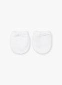 White NEWBORN MITTENS KOOB / 24E0AM11MFN000