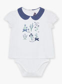 Flower embroidered T-shirt body FANELLY / 23E1BFN1BOD001